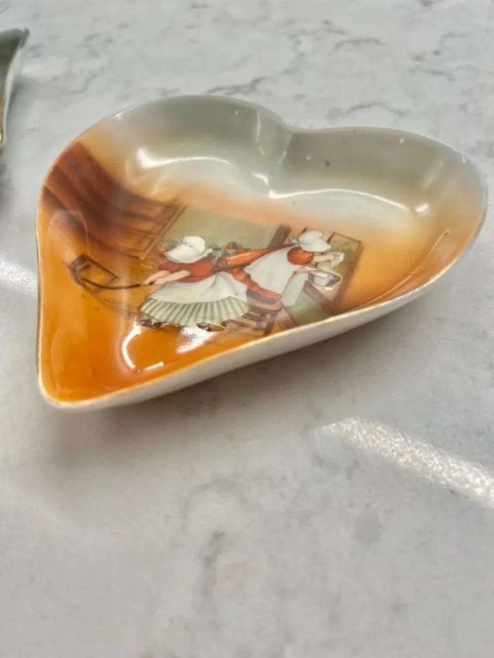 Antique set of Royal Bayreuth Bavaria Porcelain Trinket /Nut Dishes